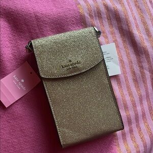 Kate Spade Rose Gold Sparkle Crossbody Bag in Tinsel